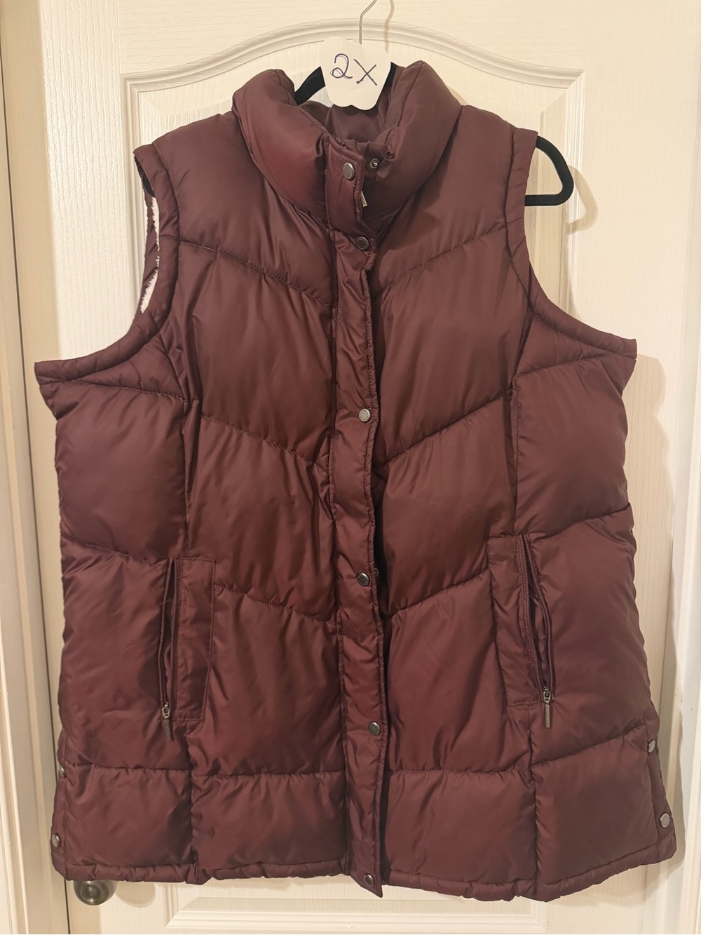 Weatherproof Burgundy Quilted Puffer Vest